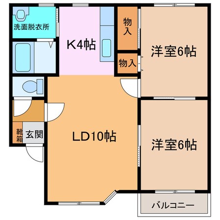 ﾊｲﾂUM新町の物件間取画像